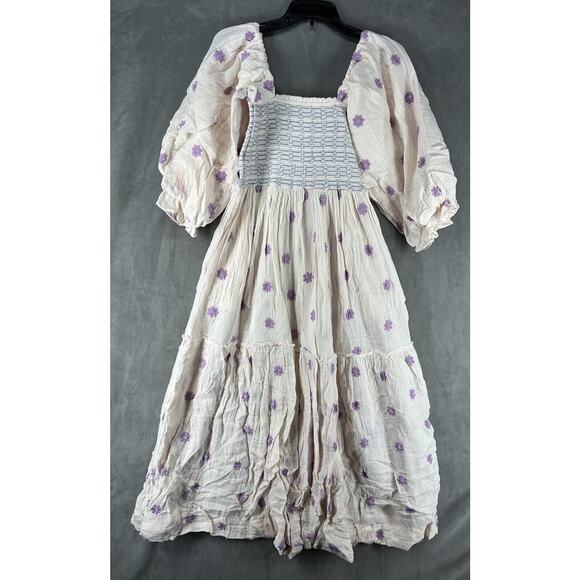 Free People Dahlia Embroidered Maxi Dress Size Small Ballet Combo - Picture 5 of 13